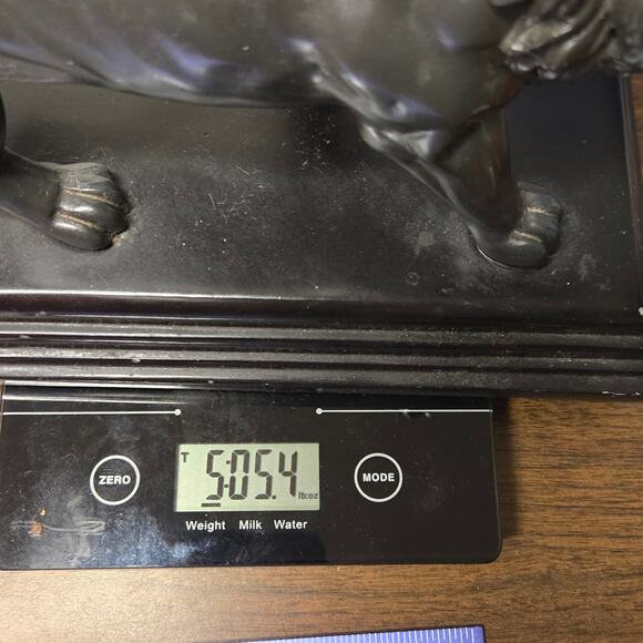 Majestic Standing Lion Statue Figurine - Heavy Faux Bronze Resin Doorstop 10" - Picture 9 of 13